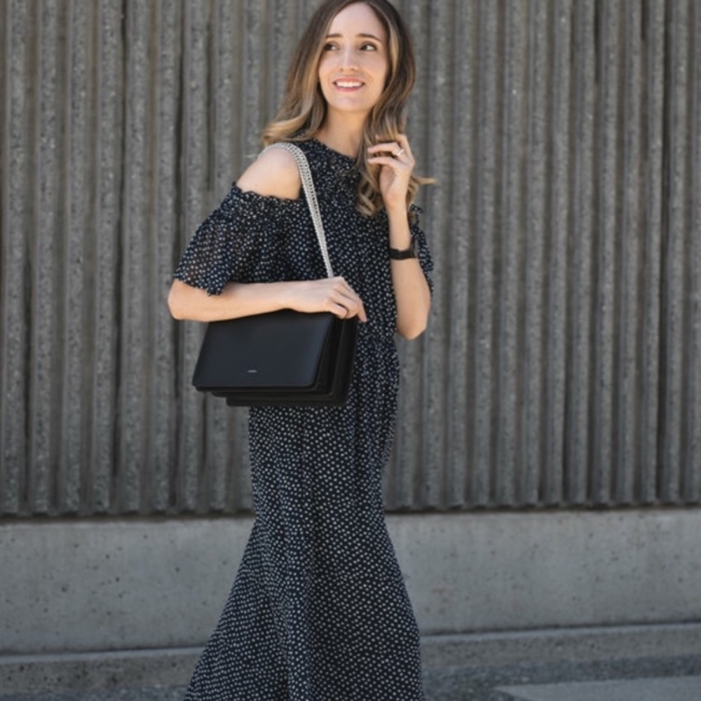 🔥 NWOT Cold Shoulder Polka Dot Culotte Jumpsuit